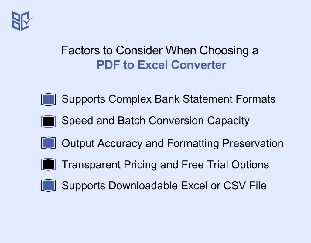 Factors to Consider When Choosing a PDF to Excel Converter